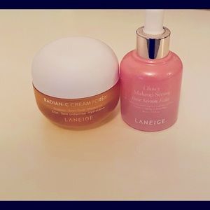 Laneige Brightening C Cream & Glowy Makeup Serum